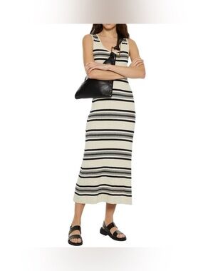 THEORY Ribbed-Knit Midi Dress, Size L